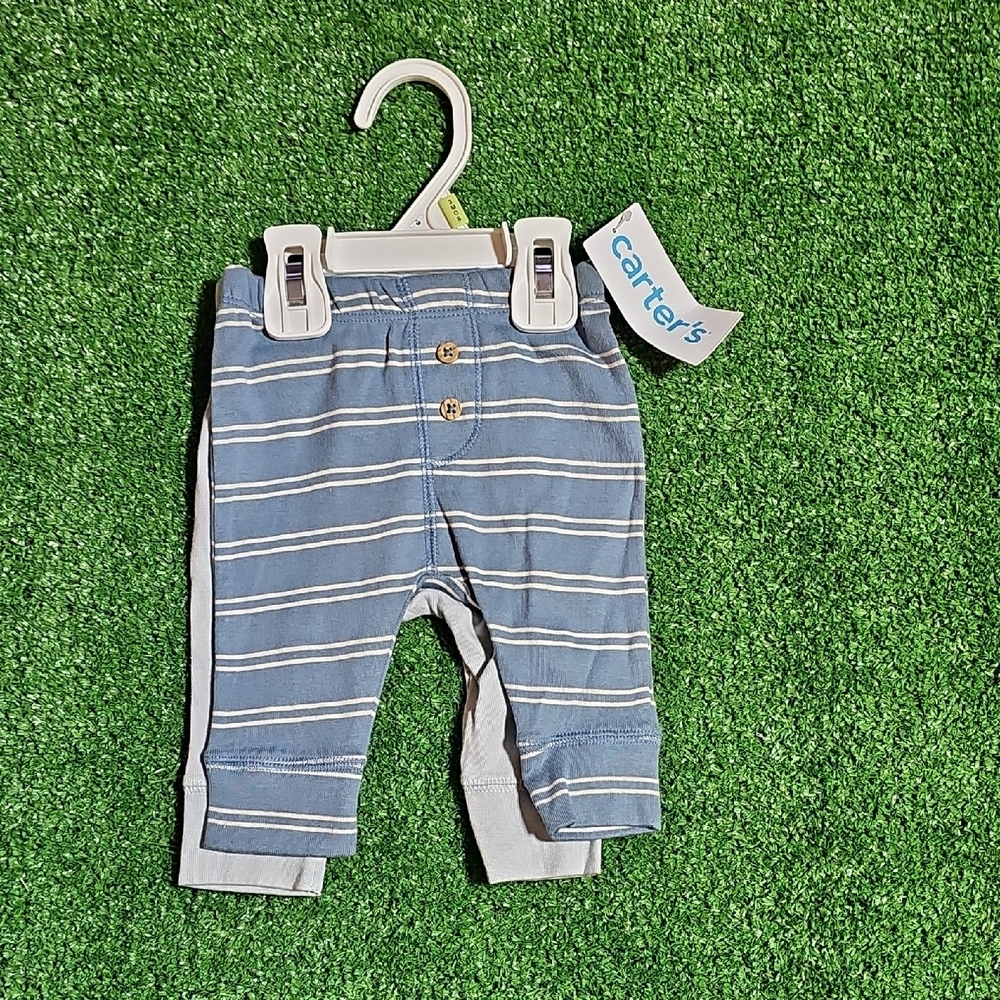 Carter's Blue and White Striped Baby Pants
